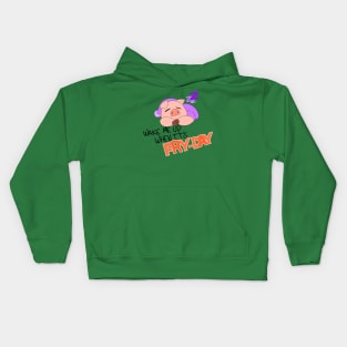 Fry Day Pig Kids Hoodie